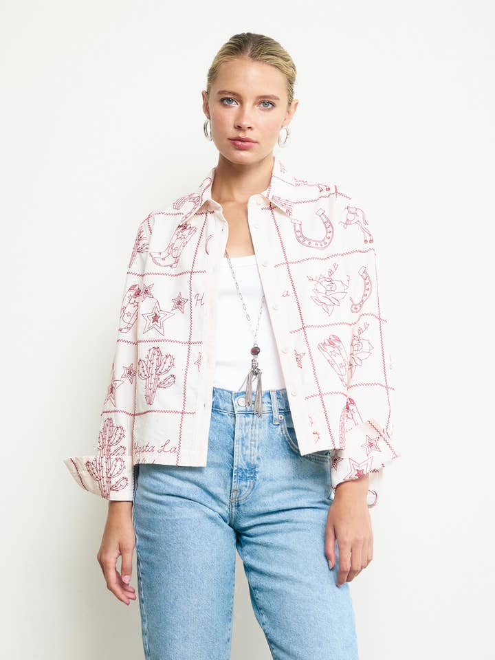 CREAM Western Flair Shirt - RT1133 for wholesale on Faire