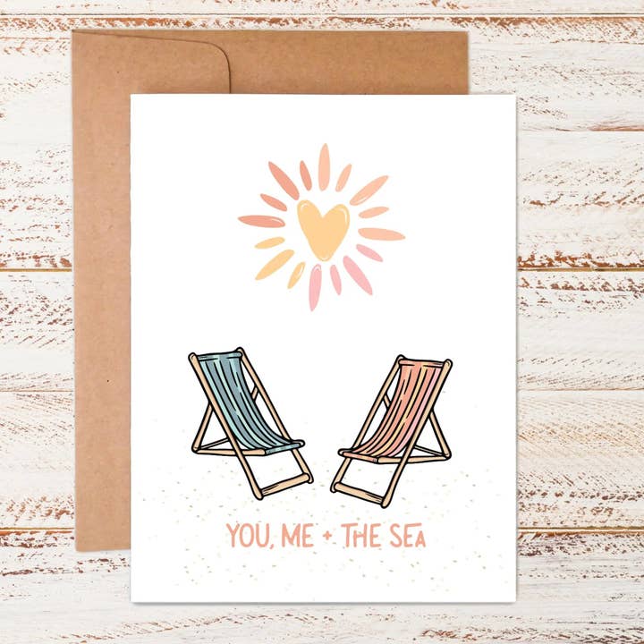 You, Me and The Sea | Greeting Card for wholesale by Sunshine + Saltwater