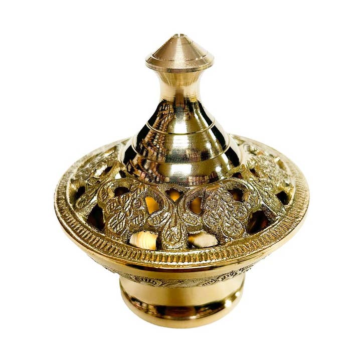 Dekorativer Weihrauchbrenner aus Messing (ST-IH-KV-2404) für den Großhandel von Shop Therapy