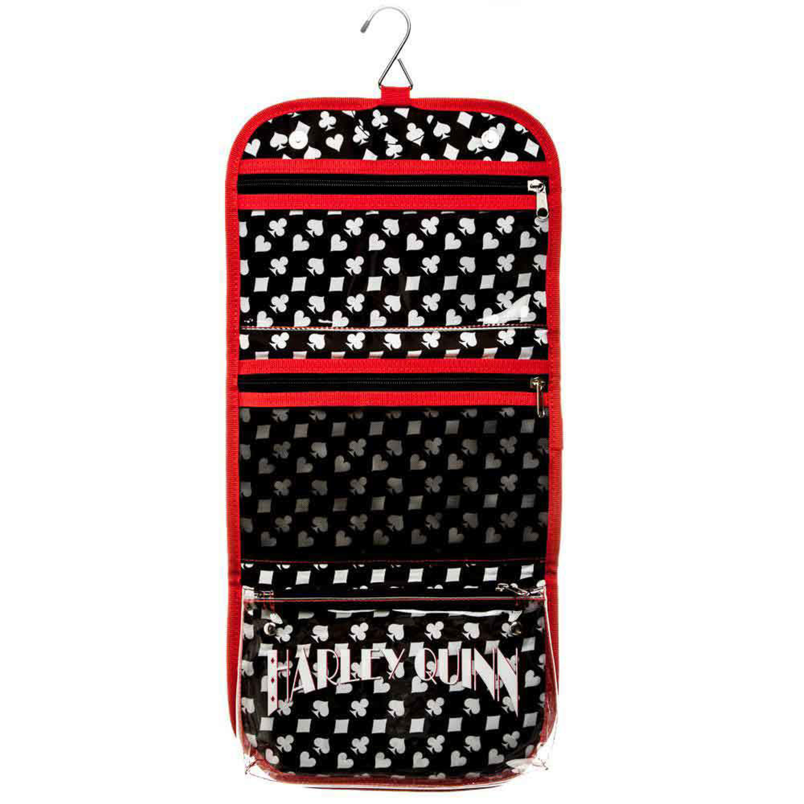 Square Deal Recordings & Supplies - Vendita all'ingrosso Borsa per trucchi/cosmetici - Borsa da viaggio appesa per cosmetici Harley Quinn - 19 x 25 cm3