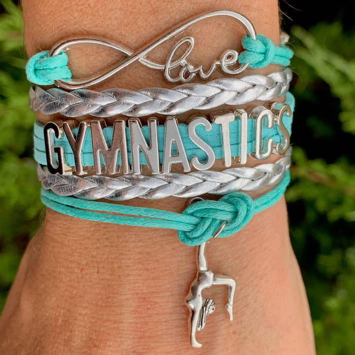 Sportybella - Wholesale Bedelarmbandje - Blauwgroene gymnastiekarmband voor meisjes - Pick Charm1