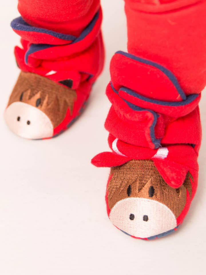 Blade and Rose Limited – wholesale Booties – Baby – Hamish Highland Cow Booties0