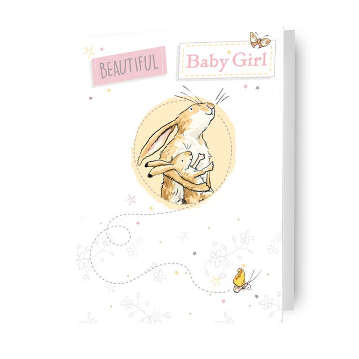 Guess How Much I Love You 'Baby Girl' New Baby Card for wholesale by Danilo Promotions Ltd