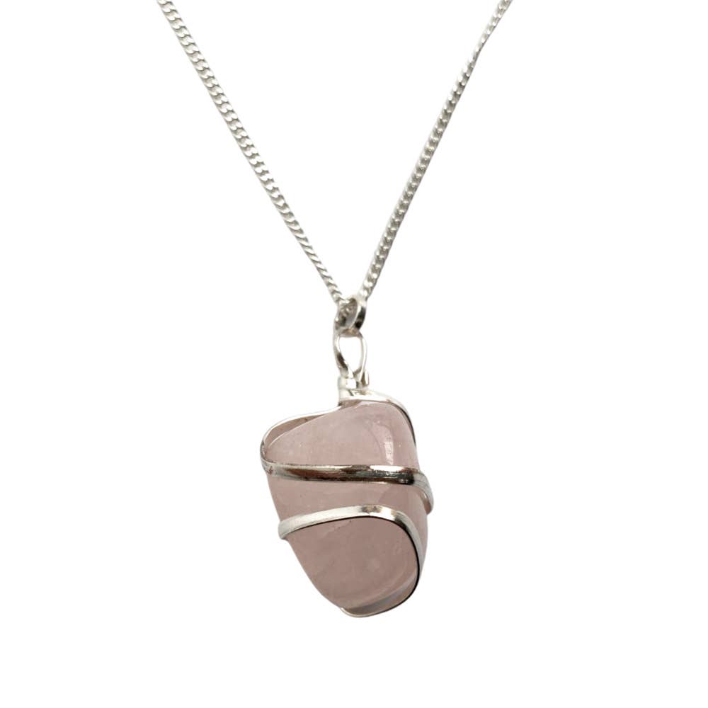 VIE - Wholesale Pendant/Charm Necklace - Tumbled Stone Wire Wrap Pendant, 2-3cm12