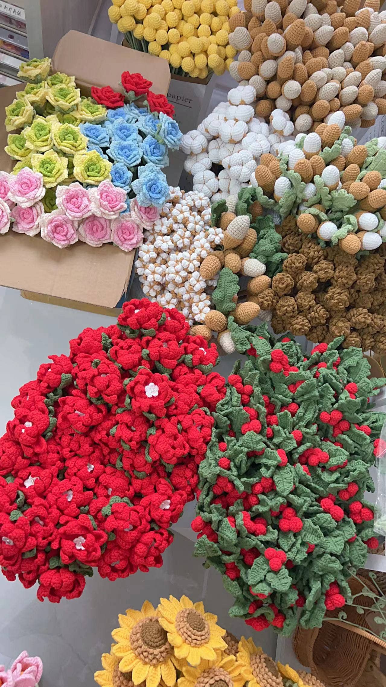 Lilyrosy（Duty free) – Decoração de Natal por atacado – Tulipa de Croché, Bouquet de Rosas, Presentes Feitos à Mão, decoração de férias4