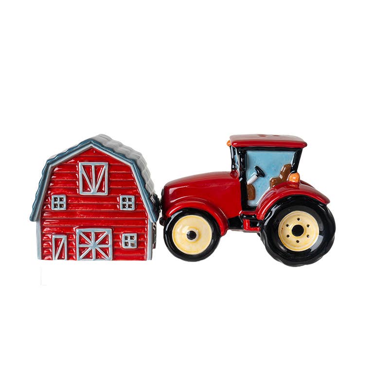 Pacific Trading - Wholesale Salt & pepper shaker set - Tractor & Barn Salt and Pepper Shaker Set1