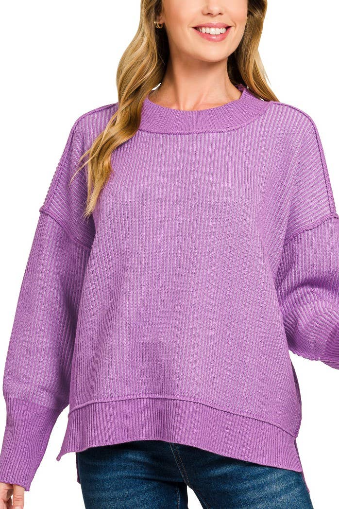 Vanilla Monkey - Wholesale Knit Sweater - Women's - Exposed Seam Two Tone Sweater4