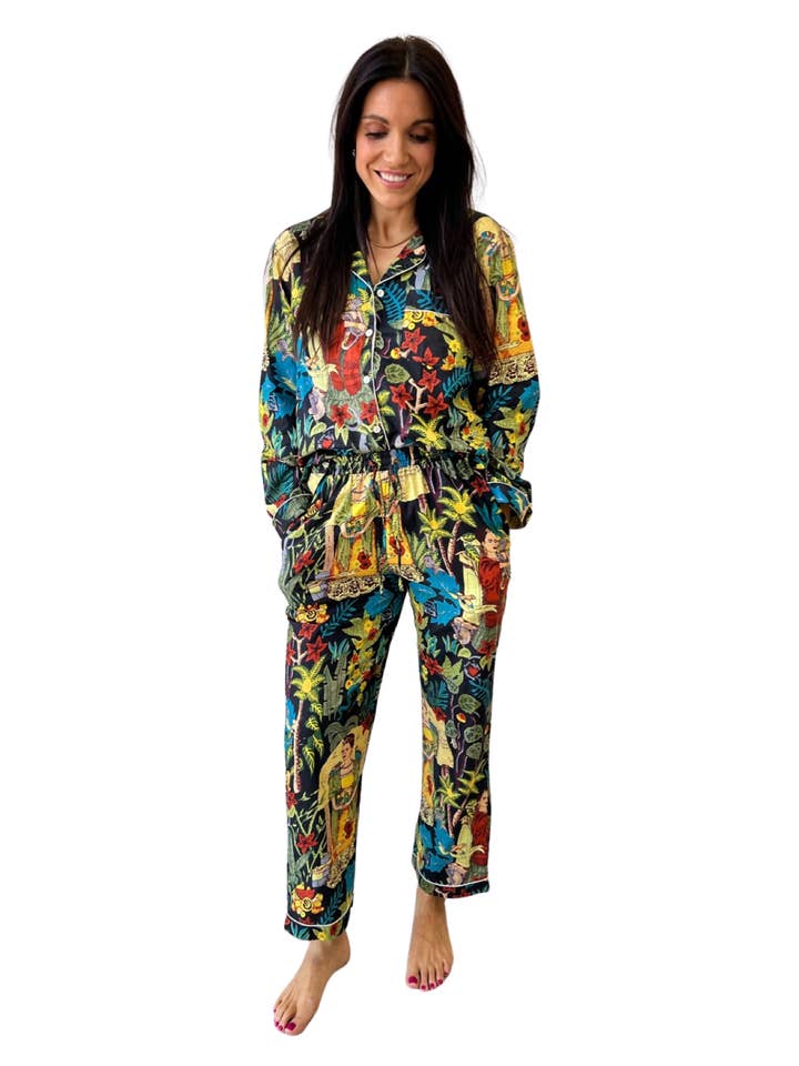 Frida Pajama Pants Set for wholesale by Sur La Vague