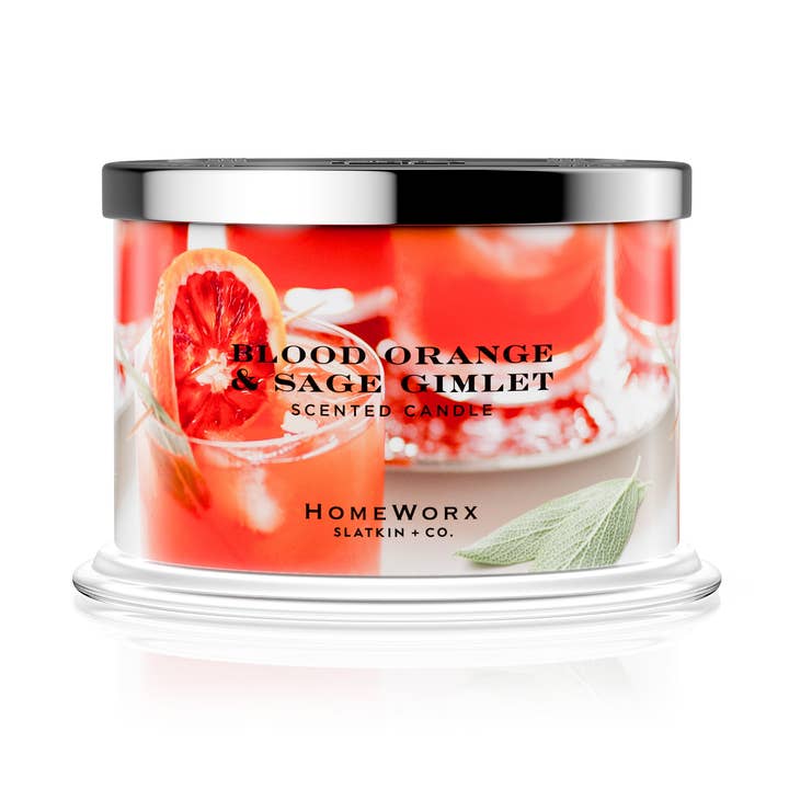 Blood Orange & Sage Gimlet 4-wick Candle for wholesale by HomeWorx by Slatkin + Co.