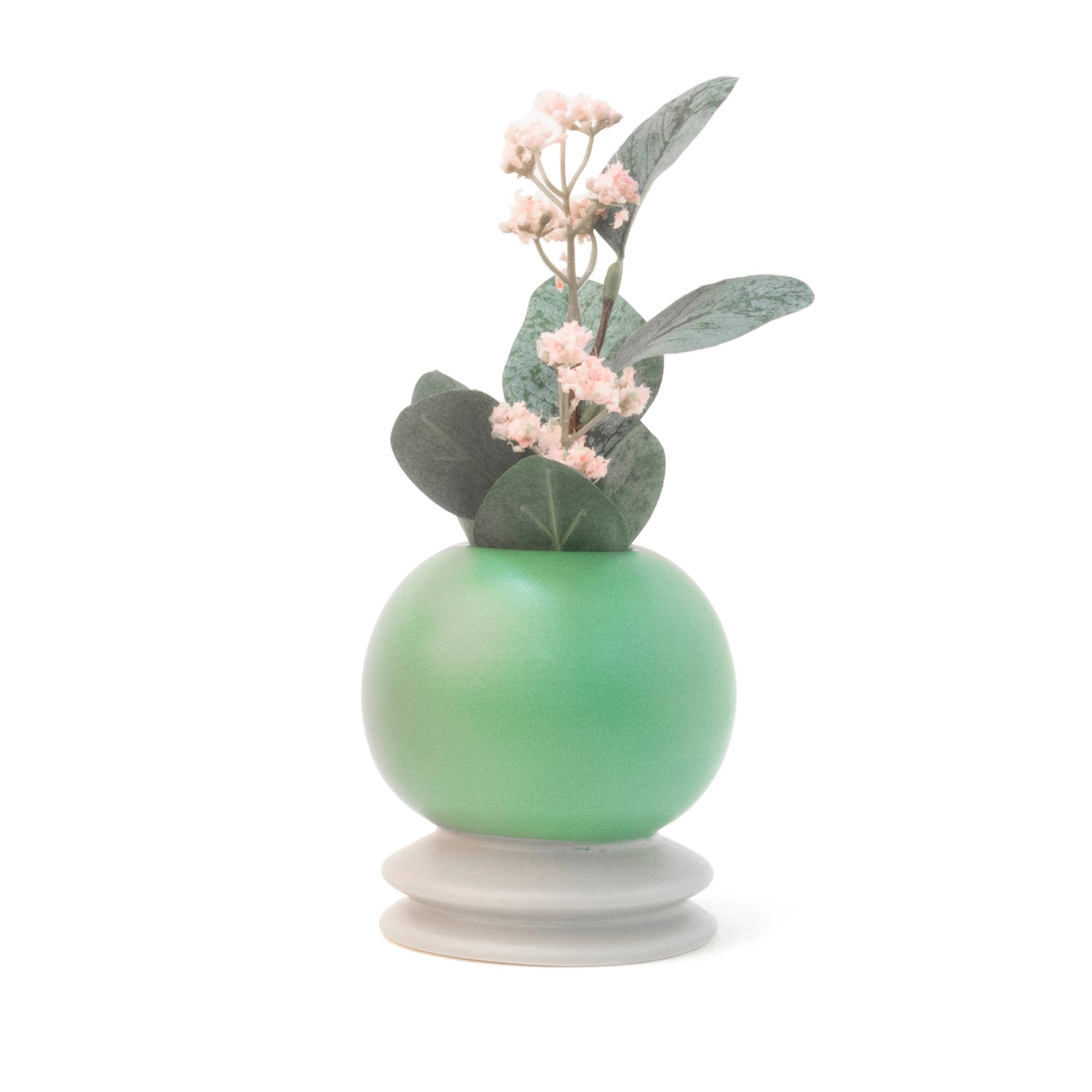 Helio Ferretti - Wholesale Vase - CERAMIC VASE MEDIUM GREEN BALL - HAND PAINTED HF3