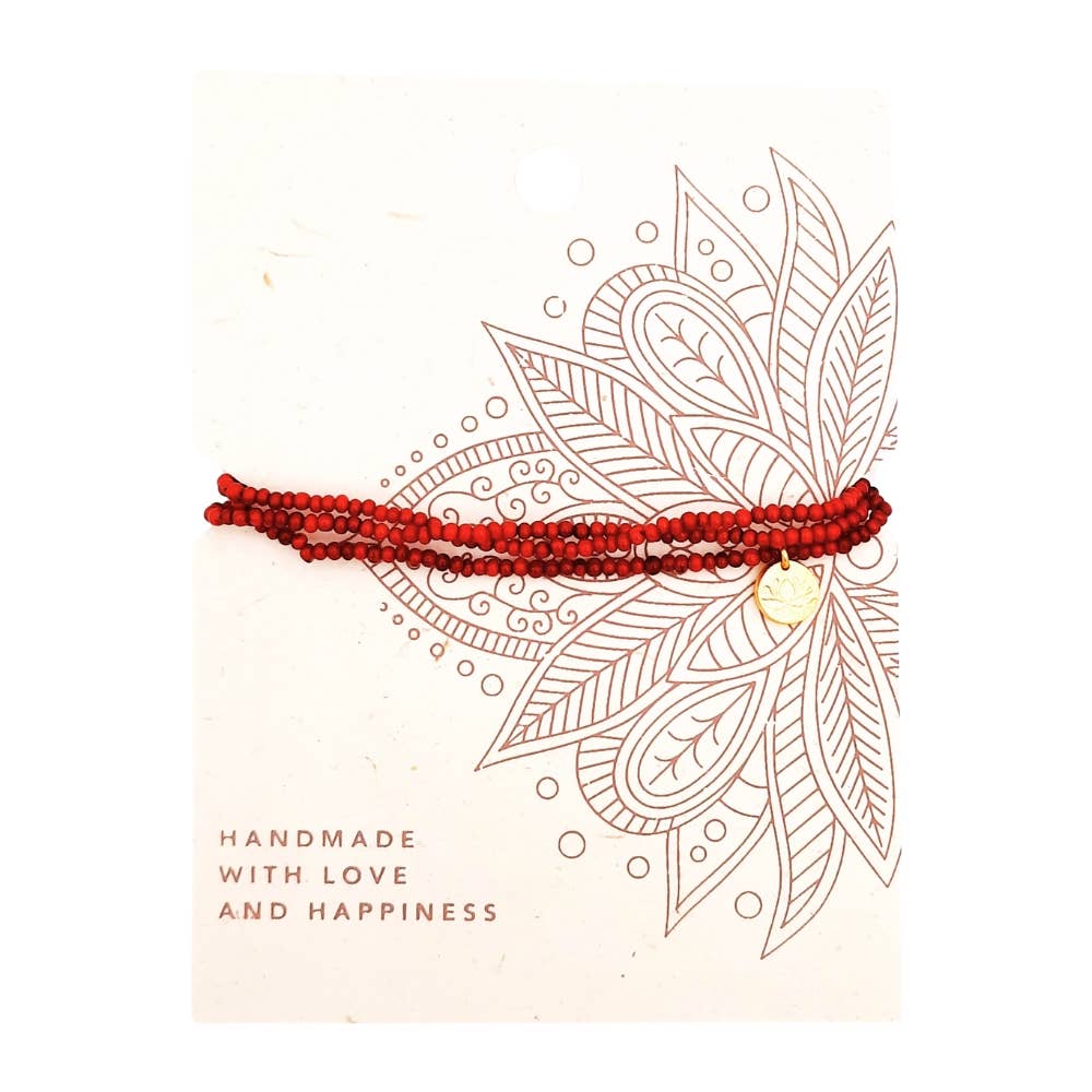 Koperberg - Wholesale Beaded Bracelet - Bracelet | White Hearts | Lotus