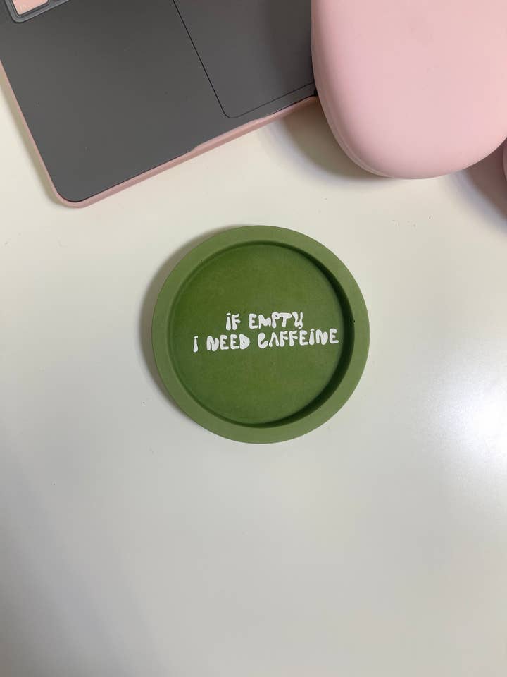 Plato de baratijas: necesita cafeína para venta al por mayor de Luxe Home Decor Ltd