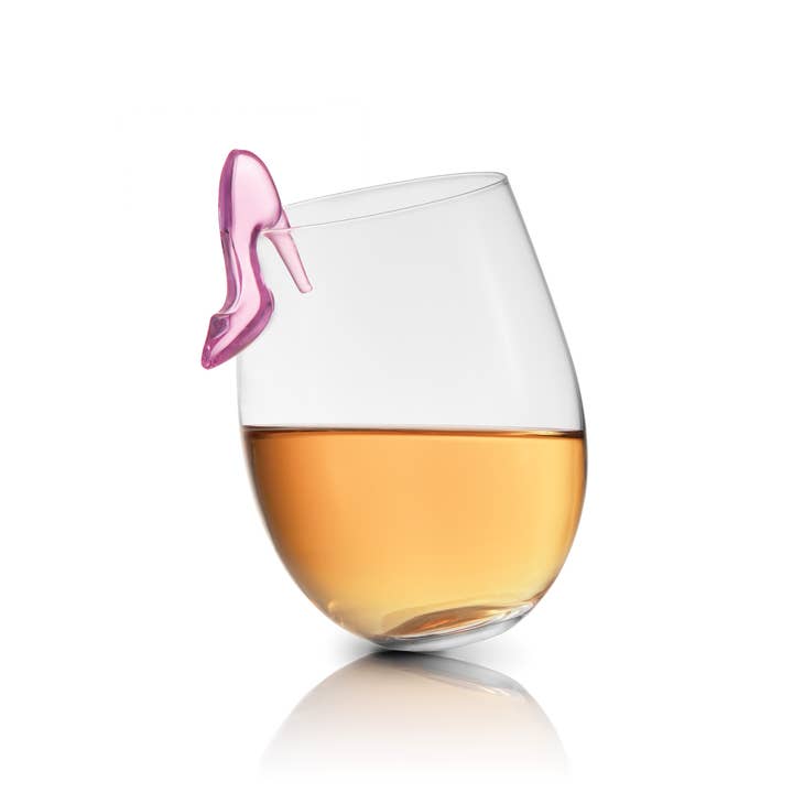 Godinger - Wholesale Wine Glass - Runway Stemless Wine Glass - 1 pc - Blush