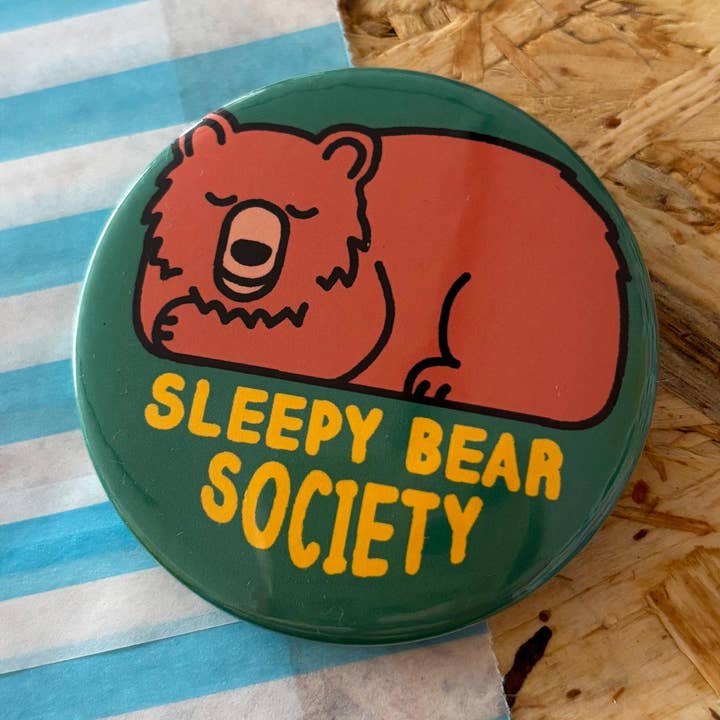 Sleepy Bear Society Badge for wholesale by hello DODO