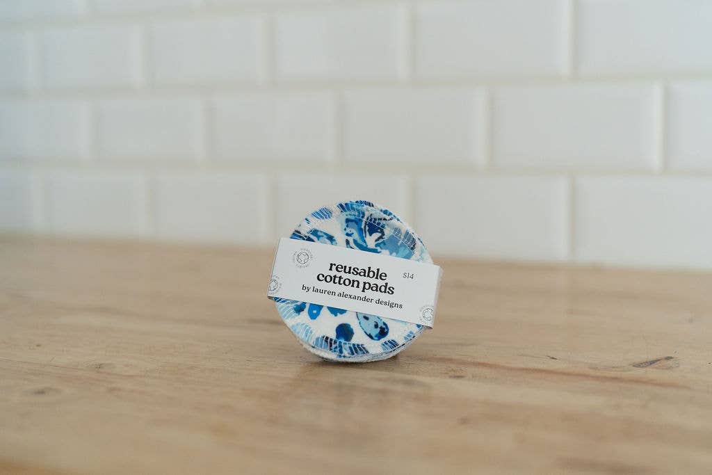 Lauren Alexander Designs – Großhandel Wattepad – Wiederverwendbare Baumwollpads - Indigo Rose0