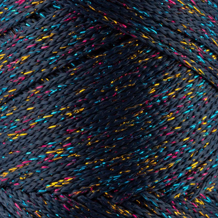 Sensy - Wholesale Yarn - Sensy Premium 2mm Multi Sparkle - 251 yards 90% Polypropylene / 10% Polyester Macrame Cord5