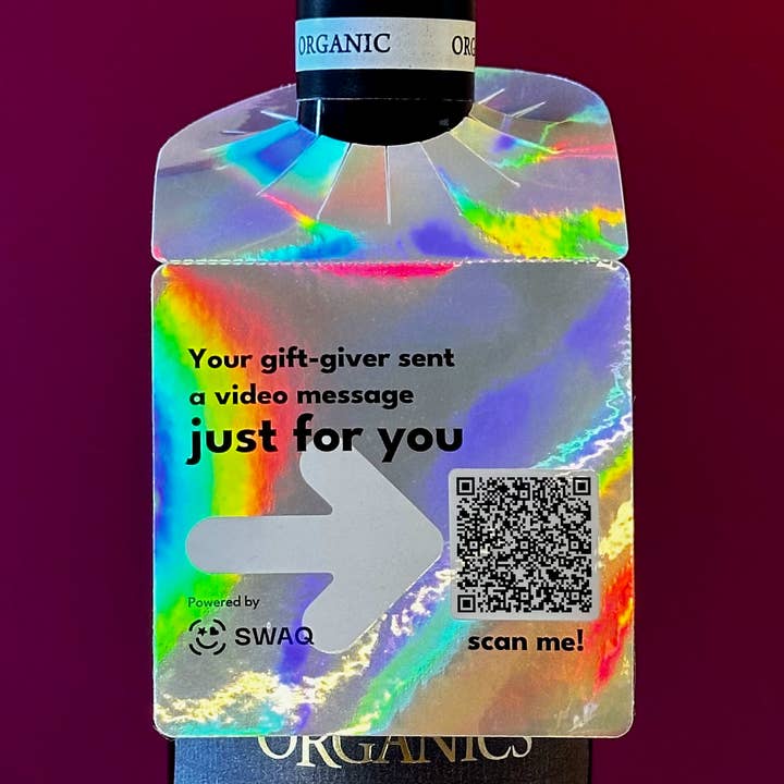 SWAQ - Wholesale Gift Tag - Video message bottle neck tags0