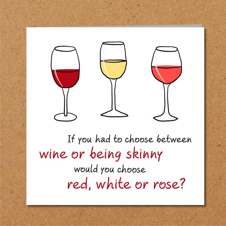 Swizzoo Cards - Wholesale Birthday Card - Funny Birthday card for Wine Lover - Mum Mom Girlfriend or Girl Friend - Friendship Any occasion Card. Funny humorous fun - red white rose