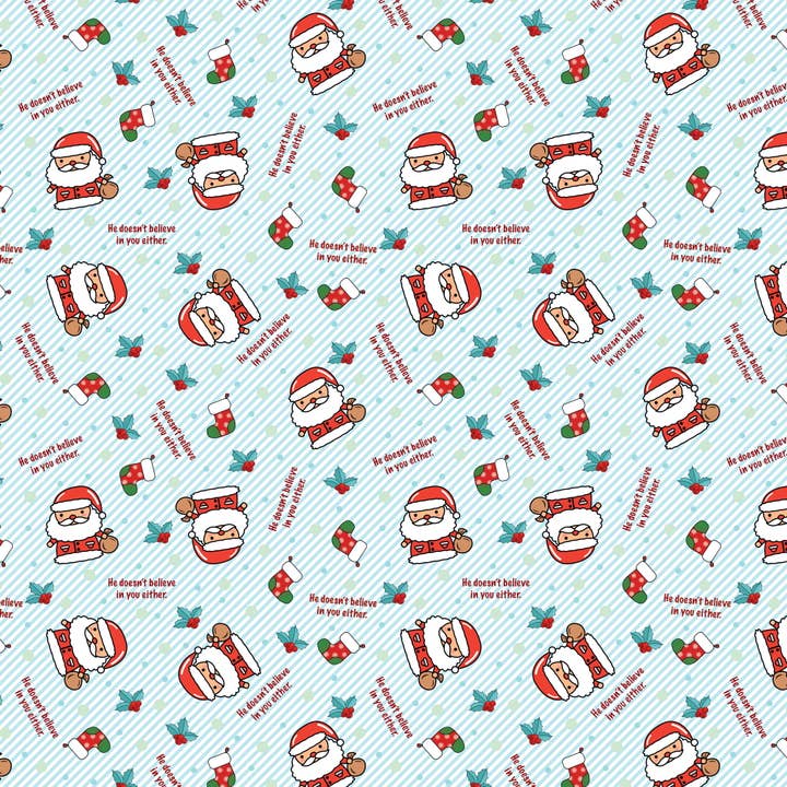 Pancake Paperie - Wholesale Wrapping Paper Roll - GIFT WRAP - Non Believer1