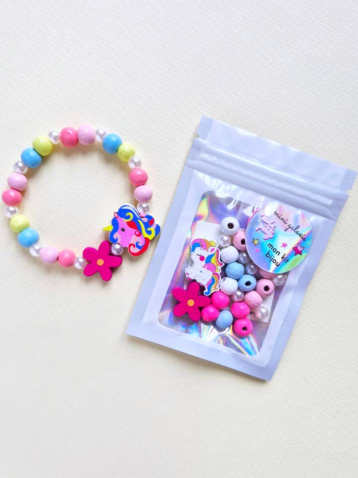 Sieradenset kinderarmband - eenhoornmodel π¦ + 1 tatoeage voor wholesale door Mini galaxie