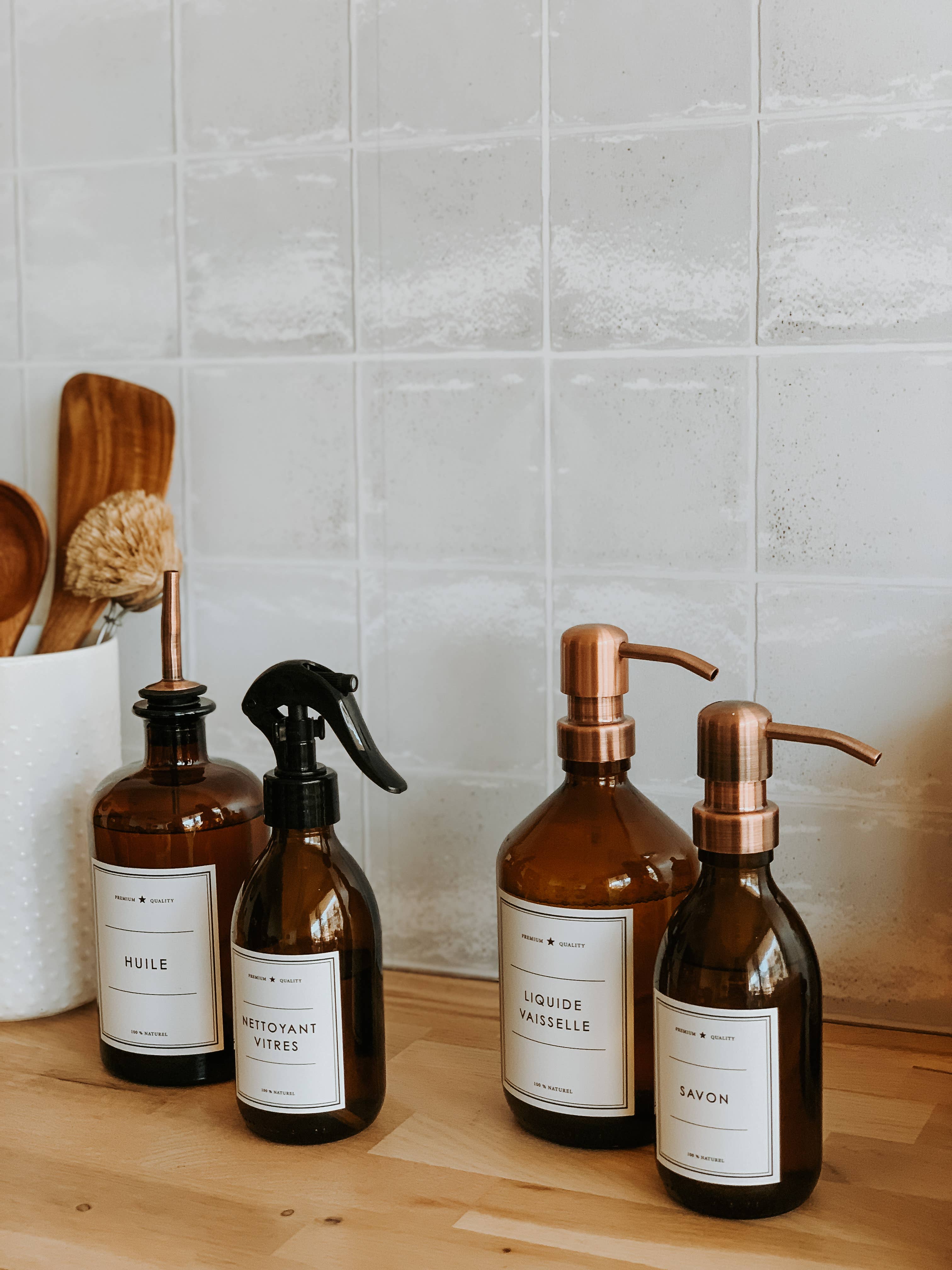 Les Flacons de l’Apothicaire - Vendita all'ingrosso Dispenser per sapone - Flacone in vetro ambra per sapone3