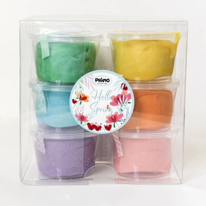 Playdough Spring profumato, confezione da 6 pezzi con colori pastello (2,5 oz) per la vendita all'ingrosso da parte di Primo Playdough
