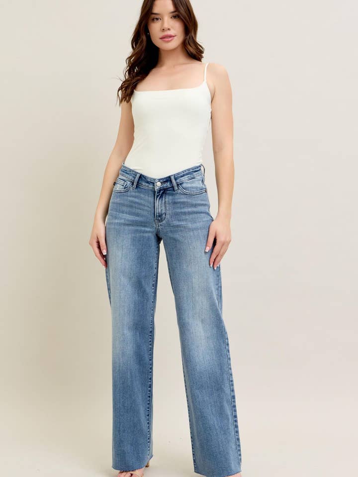 Watermelon Apparel - Wholesale Jeans - Women's - Judy Blue V-Front Baggy Jean