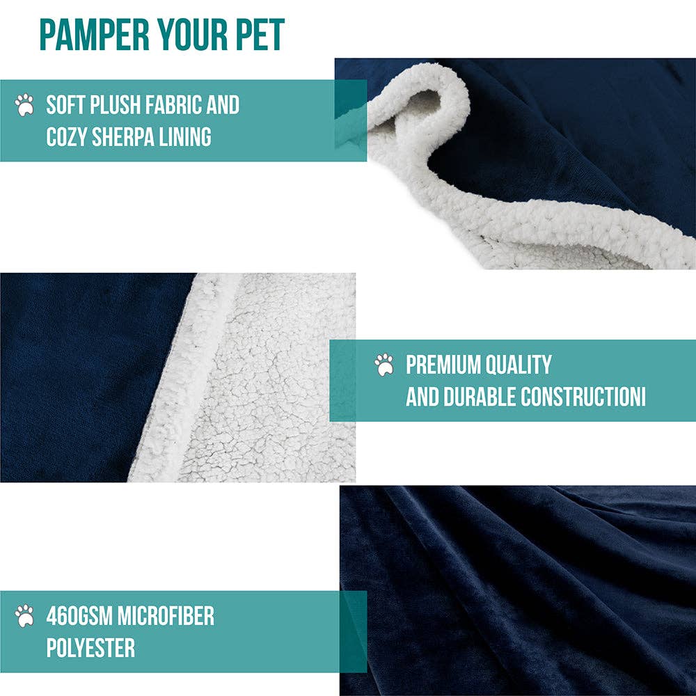 PetAmi - Vente Couverture – chat et chien - Couverture pour animaux en polaire réversible24