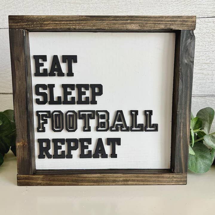 Letrero de estante de fútbol para venta al por mayor de Home & Harbor Design Co.