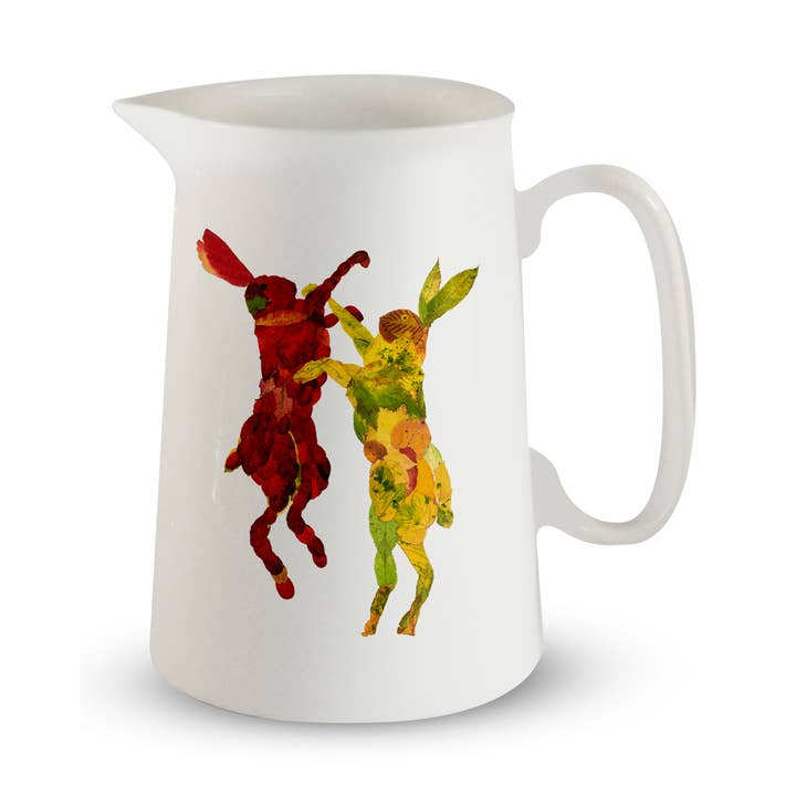 2 Pint Autumn Leaf Hares Jug for wholesale by Chloe Gardner