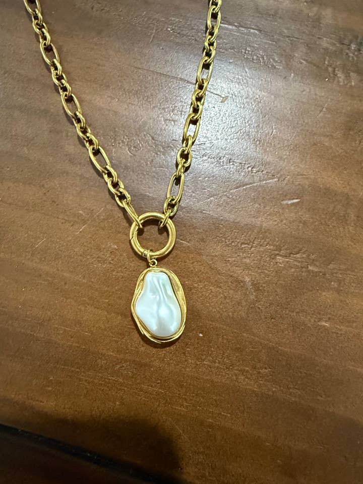 collier à maillons épais avec perles pour la vente par bubs & sass
