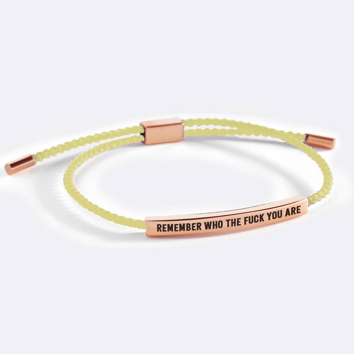 Mint & Lily - Wholesale Woven/Braided Bracelet - Bold Remember Who the F♥ck You Are Tube Bracelet15