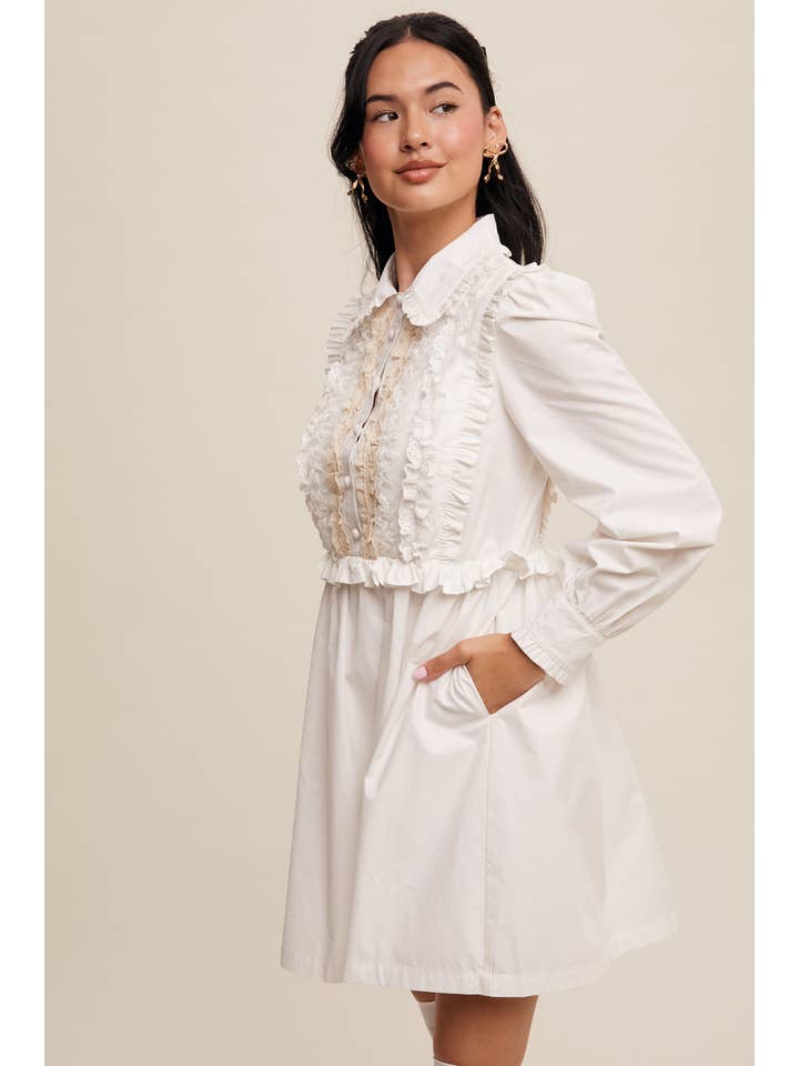 Listicle - Wholesale Dress – Women's - Floral Ruffle Mini Dress5