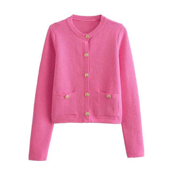 Marayn - Wholesale Cardigan – Women’s - Chic Pearl Button Knit Cardigan Jacket SpringFall 20252