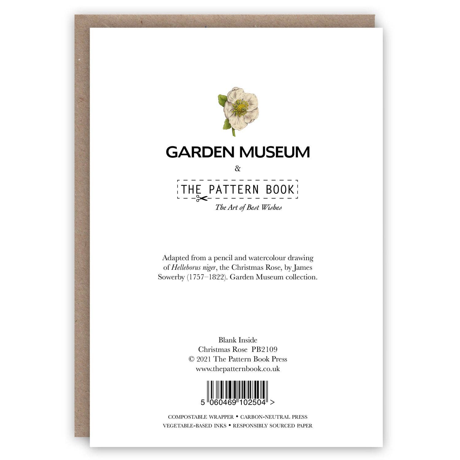 The Pattern Book - Vendita all'ingrosso Biglietti di auguri di Natale - Una rosa di Natale1