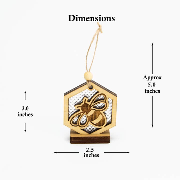 Beyond The Kerf - Wholesale Ornament - Honey Bee Ornament1