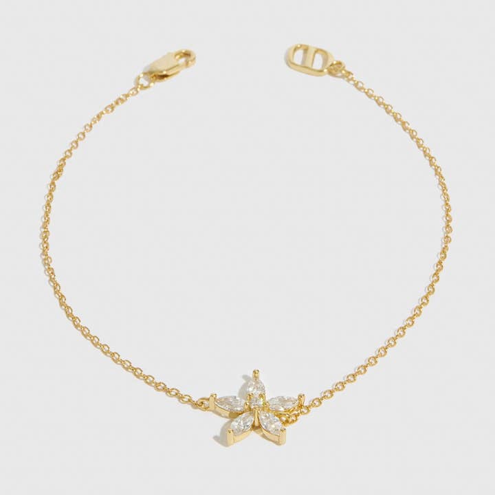 Bracelet Solitaire Fleur pour la vente par DRAE COLLECTION