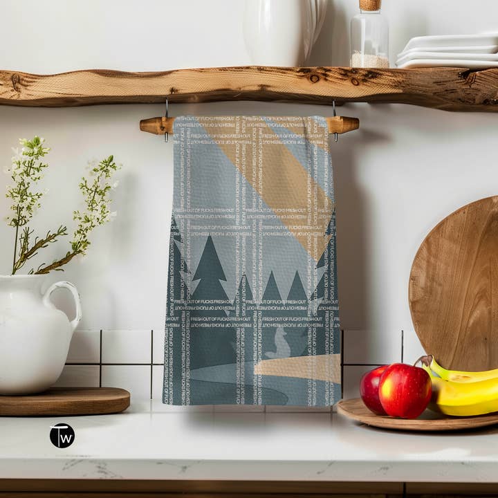 Twisted Wares - Wholesale Tea Towel - Fresh Out in the Forest Landscape Illusion | Perfect Towel6