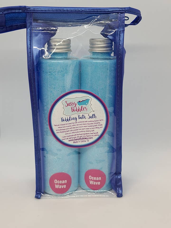 Sassy Bubbles Bubbling Bath Salt, Ocean Waves, 2 pack for wholesale by Sassy Bubbles