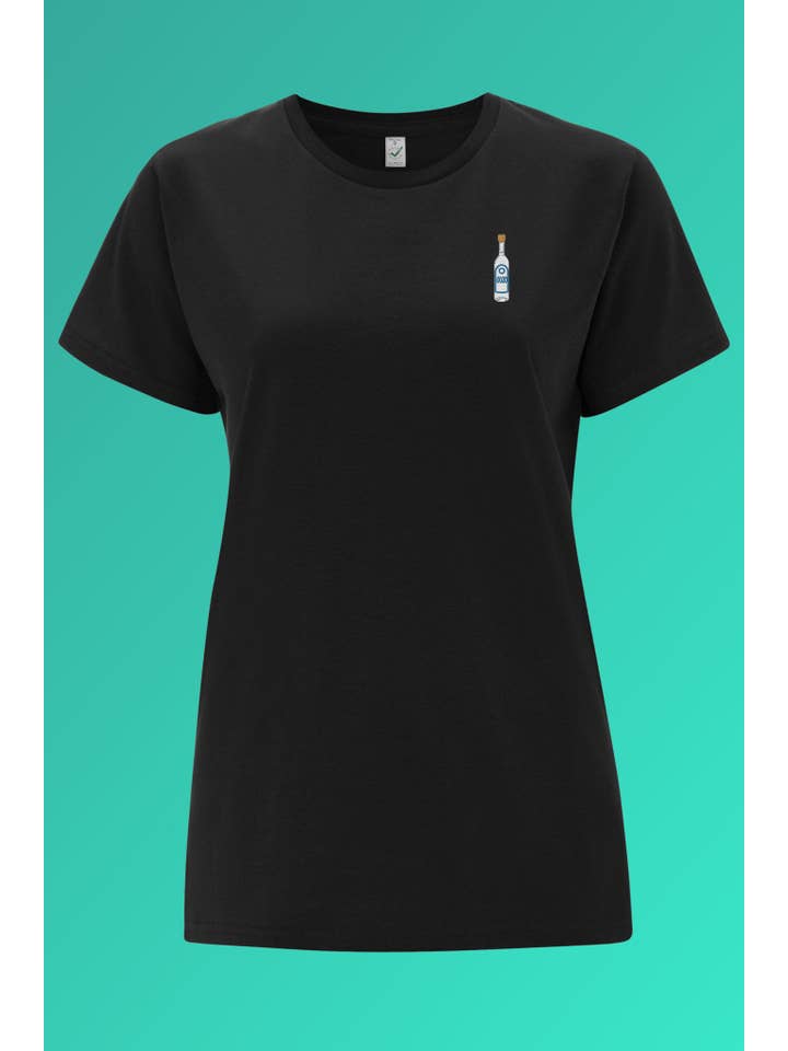Fashion Drinks - Wholesale T-Shirt - Women's - Ouzo | Embroidered women's organic cotton t-shirt4