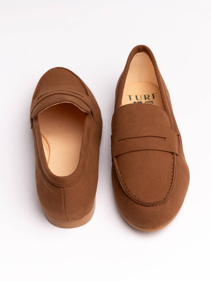 Penny Loafer Tan, Mary Jane Svart, Eco Mocka Ballerinaskor för Kvinnor för wholesale av Turf