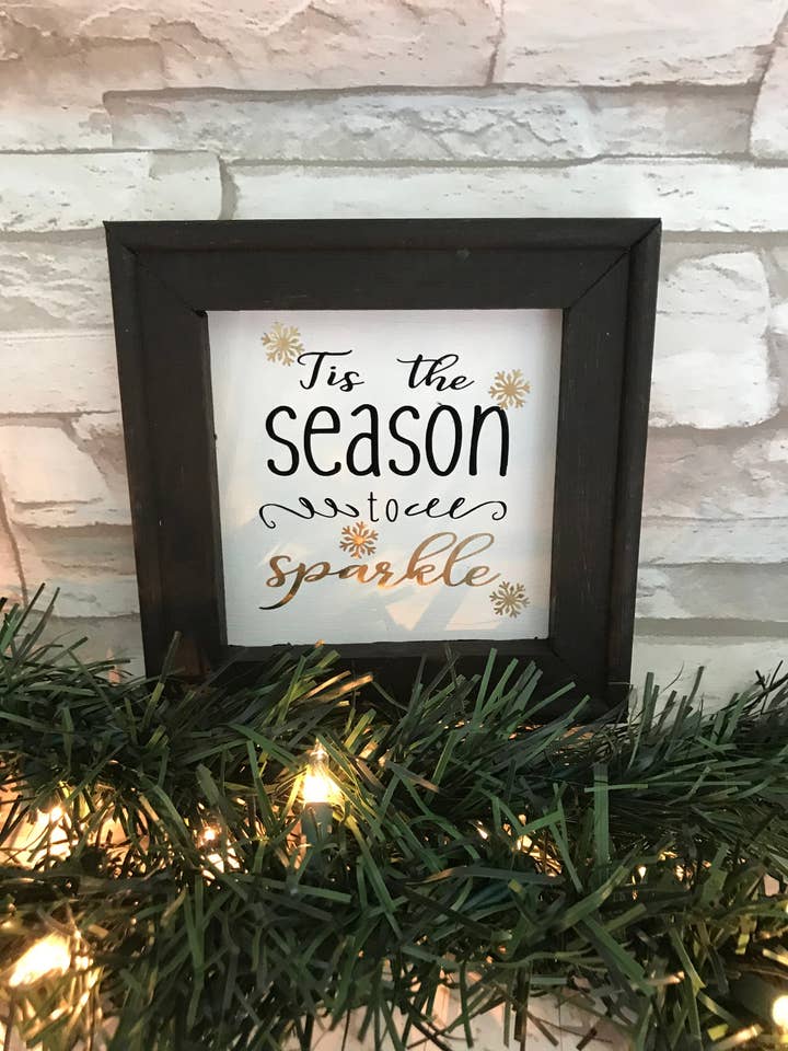 Tis The Season To Sparkle Decoração de tela emoldurada para por atacado de Works of Panglossian