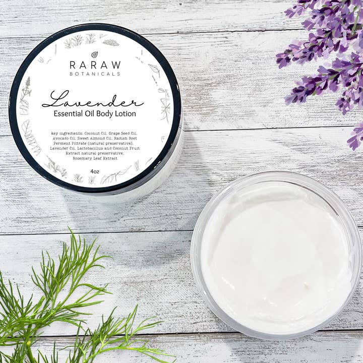 Nourish Lavender Bodylotion 4oz voor wholesale door Raraw Botanicals