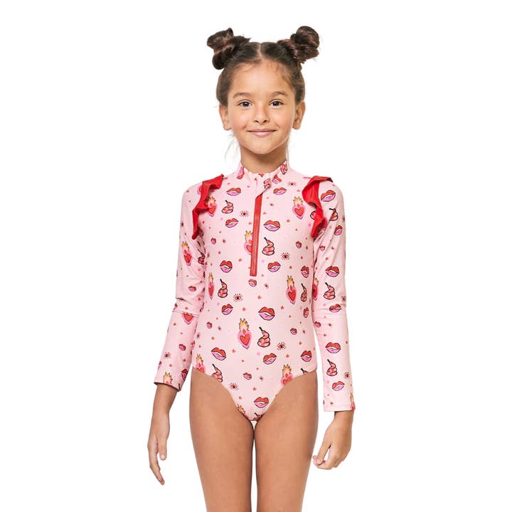 Badpak uit één stuk Flying Heart voor wholesale door Too Cool Beachwear