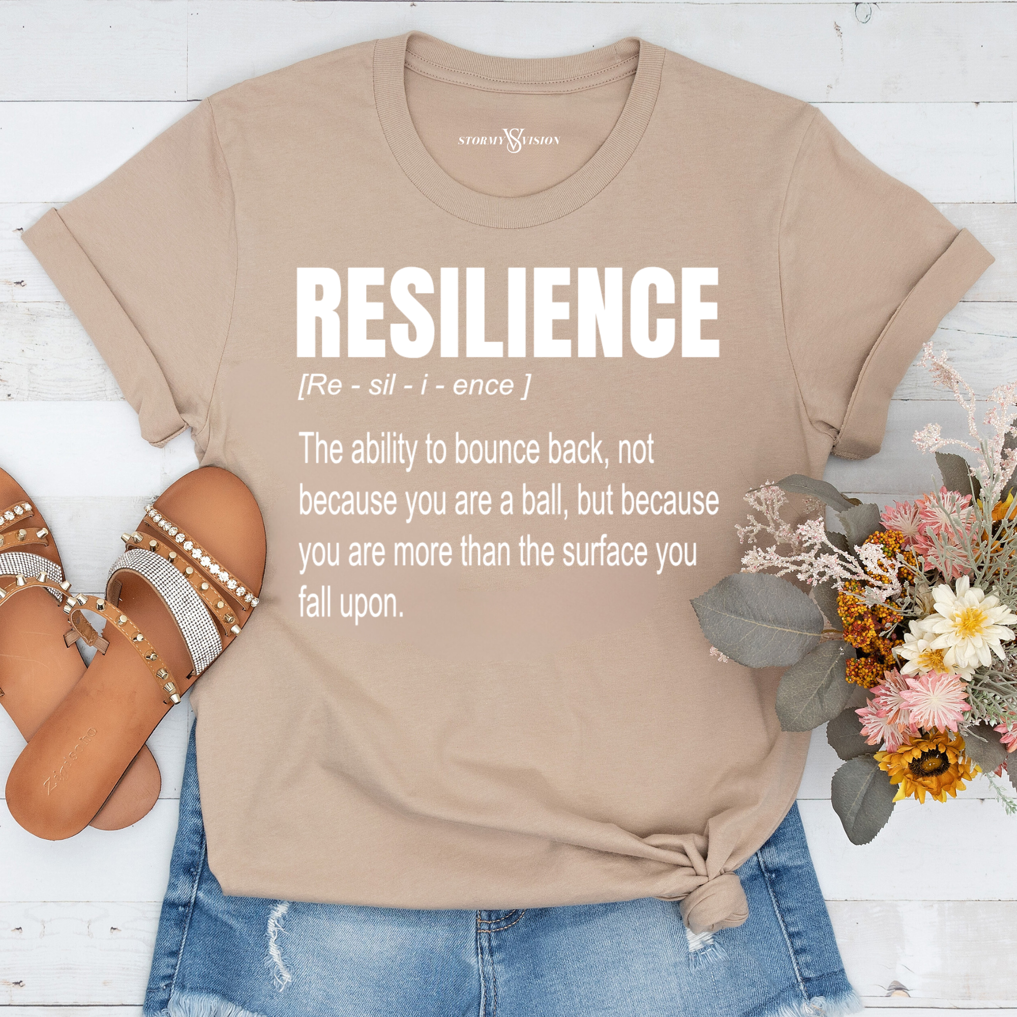 Stormy Vision - Wholesale Shirt - Women's - Resilience Definition T-Shirt | Mental Health Clothing0