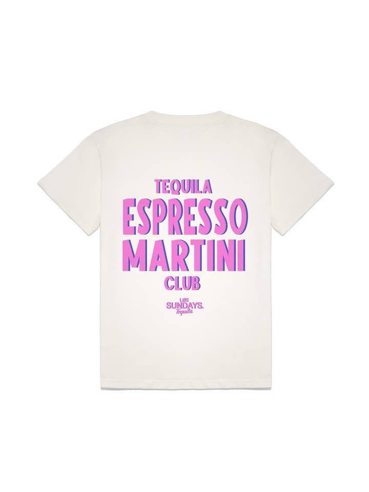 La Maglietta Espresso Martini - Bianco Blanc per la vendita all'ingrosso da parte di Los Sundays Tequila