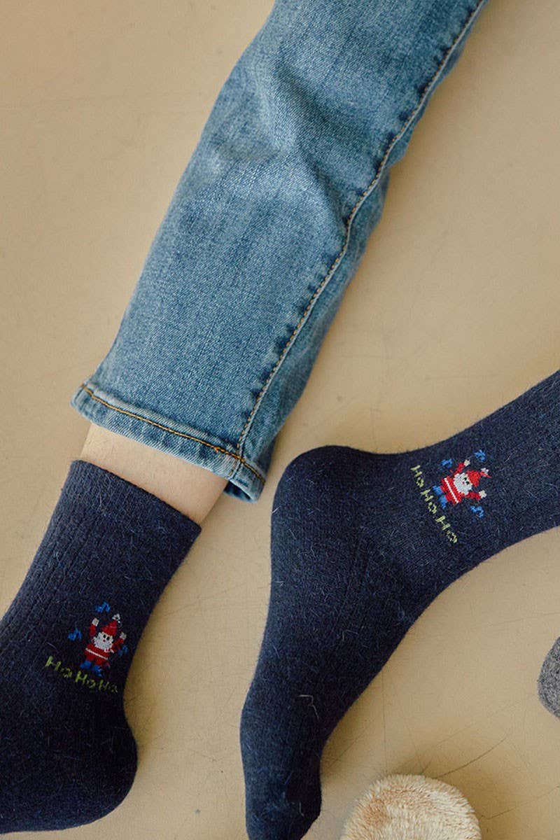  MERRY Women's Christmas Wool Blend Crew Socks for wholesale on Faire7