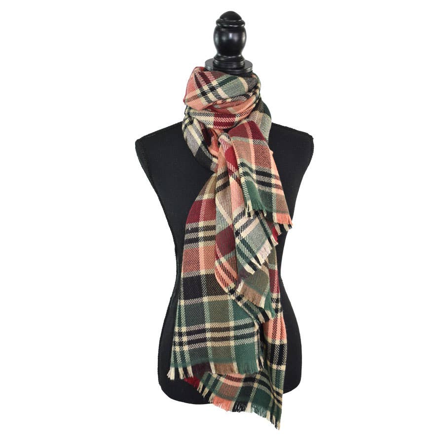 Dupatta Designs - Wholesale Scarf - Women's - Oakleigh Narrow Plaid Scarf 10PK6