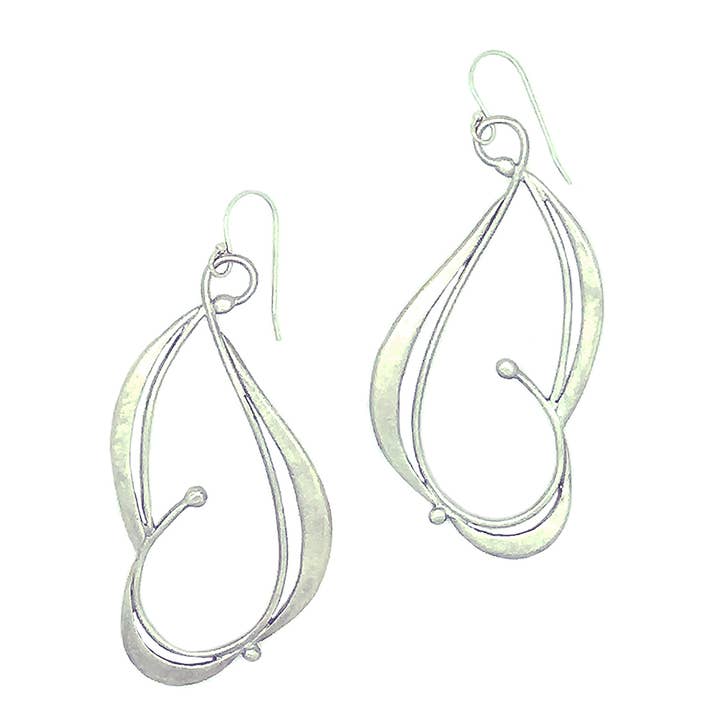 Grandes boucles d'oreilles en forme de tourbillon triple pour la vente par Julia Britell Design