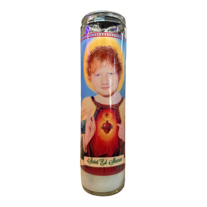 Vela santa de oración devocional de Ed Sheeran para venta al por mayor de The Luminary and Co.
